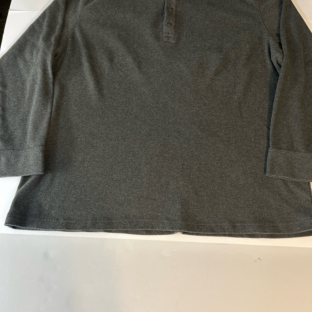The Foundry Supply Co. Charcoal Henley Shirt‎ XXL